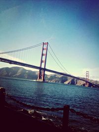 Golden gate bridge against sky