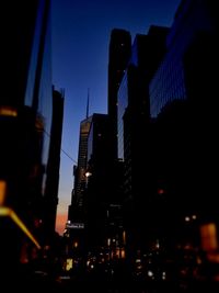 Low angle view of building at night