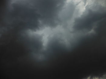 Low angle view of storm clouds in sky