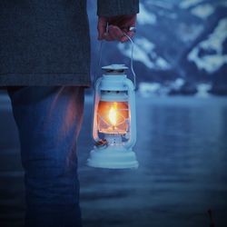 Close-up of illuminated light bulb