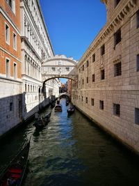 View of canal along buildings