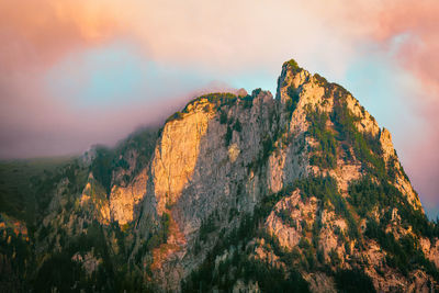 Mountain peak at sunrise