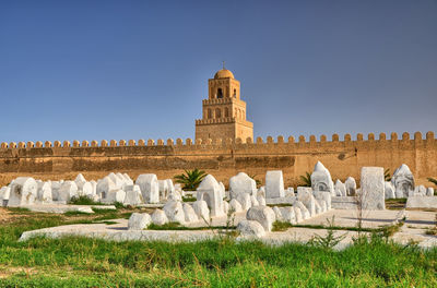 View of historical building against clear sky