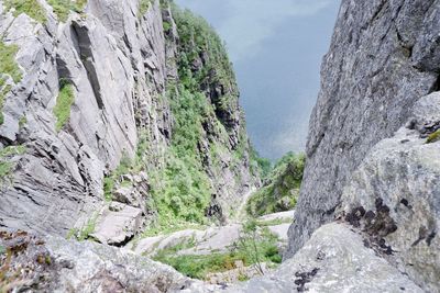 Scenic view of rocky mountains against sky