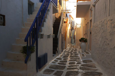 Rear view of man walking in abandoned building