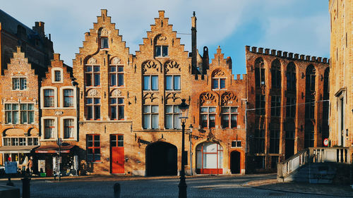 Low angle view of buildings in city