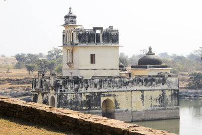 View of old building against clear sky