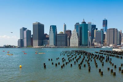 View of modern buildings in city