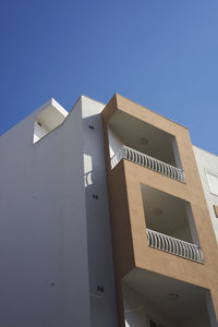 Low angle view of building against clear sky