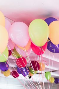 Close-up of colorful balloons