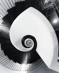Directly below shot of spiral staircase