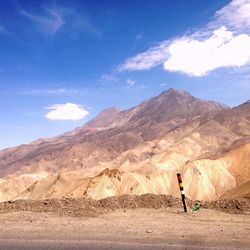 Tourists on mountain