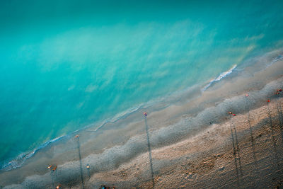 High angle view of beach