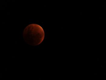 Low angle view of moon in sky