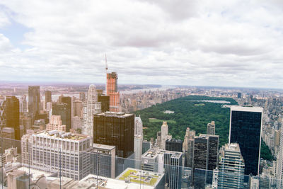 Aerial view of buildings in city