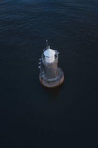 High angle view of water floating on sea