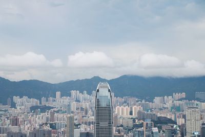 Modern buildings in city against sky