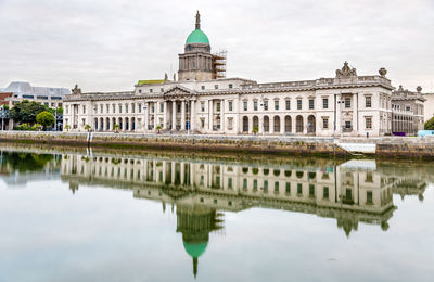 Reflection of building in lake