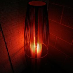 Illuminated lamp in dark room