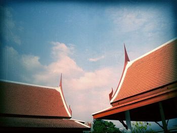 Low angle view of built structure against sky