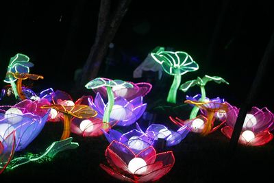 Close-up of illuminated lights