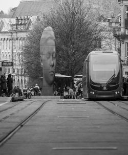 People on street in city