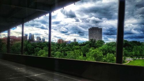 Building against cloudy sky