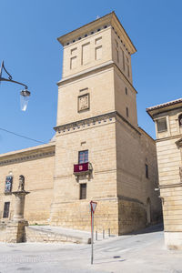 Low angle view of building against clear sky