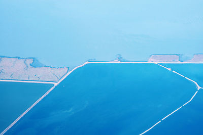 High angle view of swimming pool against sky