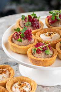 Close-up of food served in plate