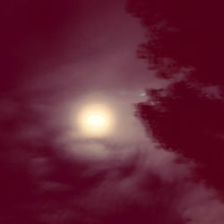 Low angle view of moon at night