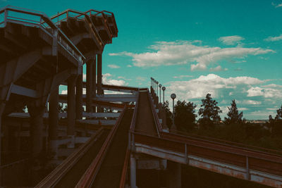 Railroad tracks against sky