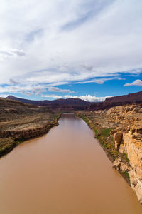 Scenic view of river against sky