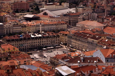 Tilt-shift image of buildings