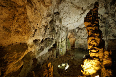 Rock formations in cave