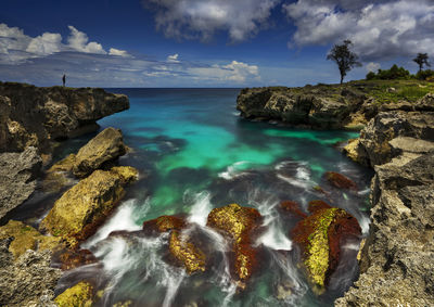 Scenic view of sea against sky