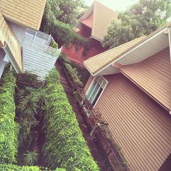 Low angle view of house