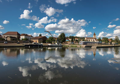 Reflection of buildings in canal