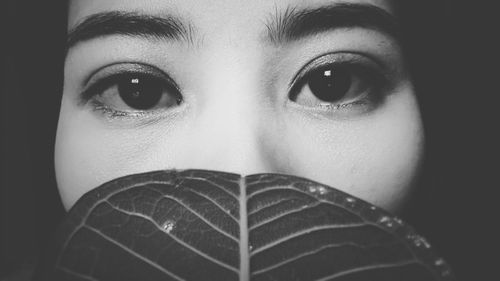 Close-up portrait of a young woman