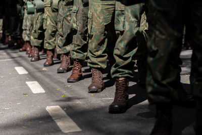 Army soldiers are seen in formation during the celebration of brazilian independence 