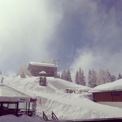 Scenic view of snow covered landscape