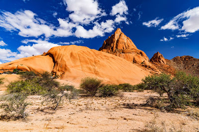 View of the spitzkoppe, which is also known as the matterhorn of namibia in the erongo mountains