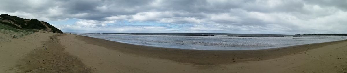Panoramic view of beach against sky