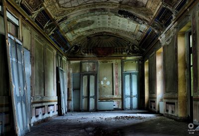 Interior of abandoned building