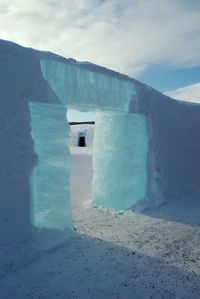 Door at ice cube building