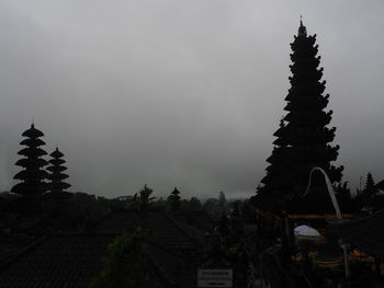 Low angle view of temple against sky