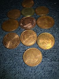Close-up of coins