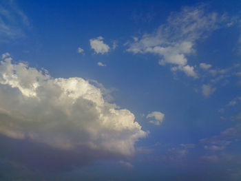 Low angle view of clouds in sky