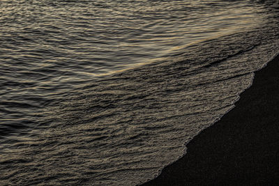 Close-up of sand on beach