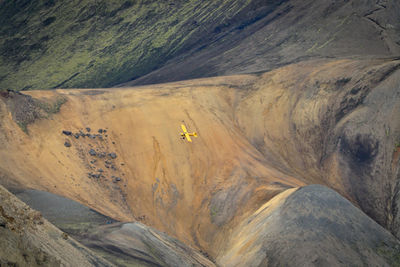 High angle view of volcanic landscape